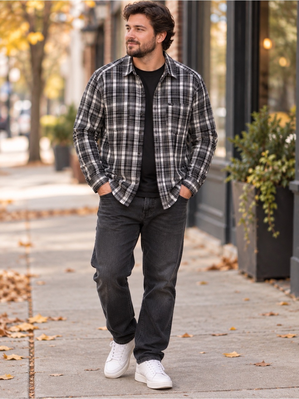 A71.Hurley Men's Black Relaxed Straight Jeans